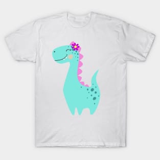 Cute Dinosaur Baby Girl T-Shirt